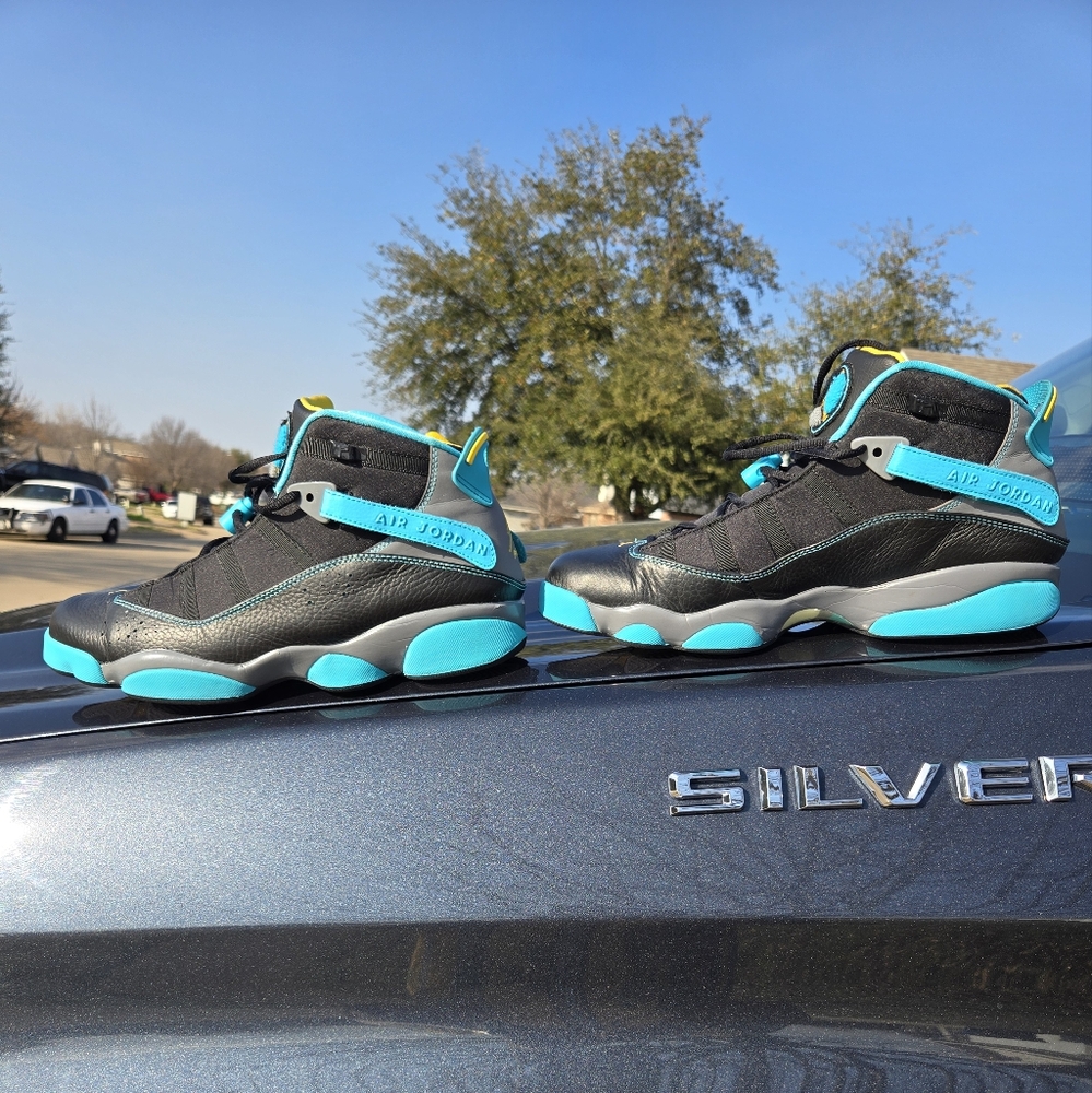 Nike Black and Blue High-Top Sneakers